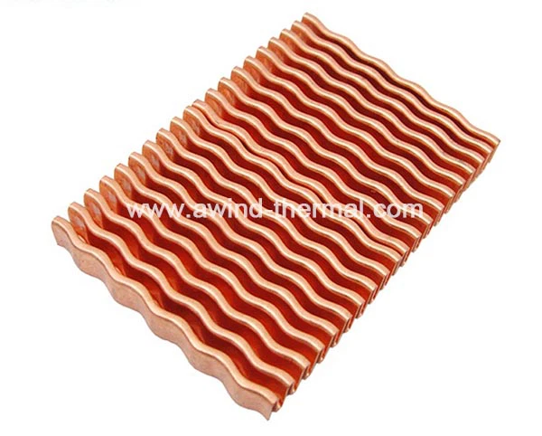 copper fold fin heatsink copper fold fin heatsink