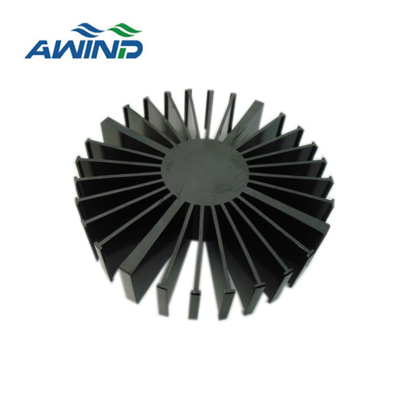 Round Aluminum Zipper Fin Heatsinks for LED Light